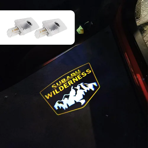 2 luces LED que no se decoloran para puerta de automóvil, proyector de cortesía, luz de bienvenida láser, sombra fantasma, forestre, accesorios de
