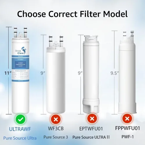 Miniatura 2 de Compatible con ULTRAWF, Pure Source Ultra, Kenmore 9999, 46-9999 Water and Ice, paquete de 3, altura de 11 pulgadas
