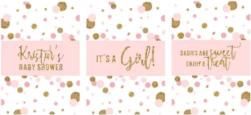 Miniatura 52 de Andaz Press Colección de fiesta de baby shower de niña con purpurina de oro rosa rubor, pancarta colgante con cuerda, Welcome Baby!, 5 pies, 1 juego