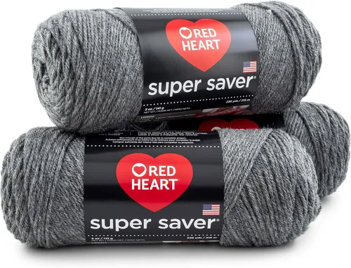 Miniatura 17 de Red Heart - Hilo Super Saver, paquete de 3, color rojo cereza, 3