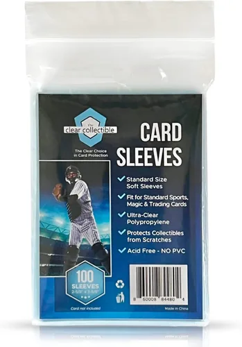 Fundas Penny para Tarjetas de Intercambio 100 Fundas Transparentes para Tarjetas Comerciales para Béisbol, Fútbol, Baloncesto, Fútbol, Colección de