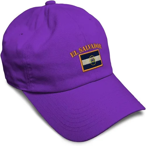 Miniatura 55 de Speedy Pros Sombrero de béisbol suave bordado papá sombrero El Salvador bandera bordado hombres y señoras gorra de béisbol algodón
