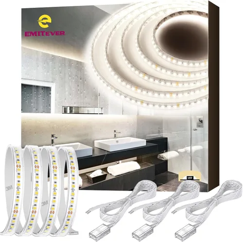 EMITEVER Tira de luces LED para exteriores, impermeable, IP67, 24 V CC, luz de cinta LED, blanco neutro 4000 K, UL 2.9 W/ft, 240 lúmenes/pies, 16.4