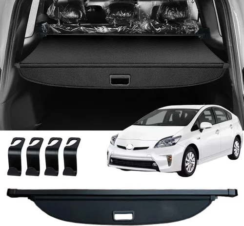 AUXKO Cubierta retráctil de carga para Toyota Prius 2015-2010, cubierta de maletero de carga, cubierta de seguridad para 2015 2014 2013 2012 Prius