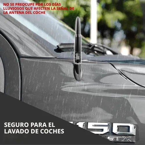 Miniatura 3 de Antena para camión, diseño de bandera estadounidense, con tapas de vástago de válvula, mástil de antena universal, accesorios de camión y auto