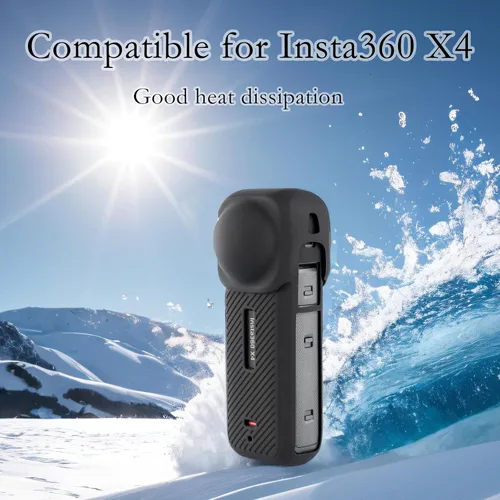 Miniatura 6 de PCTC Insta 360 X4 - Funda protectora de silicona con tapa de lente para accesorios Insta 360 X4, funda de silicona para cámara de acción Insta360 X4