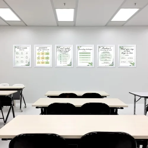 Miniatura 7 de Sureio Póster de salud mental de 8 x 10 pulgadas, póster de habilidades de afrontamiento saludable, terapia motivacional positiva, decoración