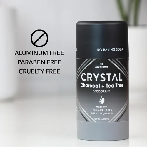Miniatura 4 de Crystal Deodorant - Desodorante natural de magnesio en barra sólida, carbón y árbol de té, 2.5 onzas (paquete de 2)