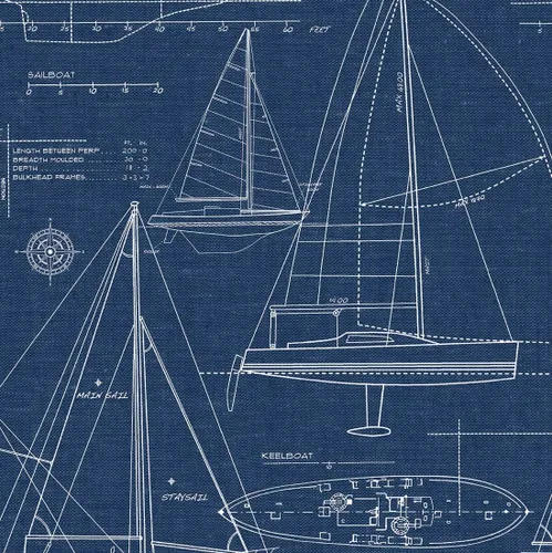 NextWall Yacht Club Coastal - Papel tapiz autoadhesivo (azul marino)