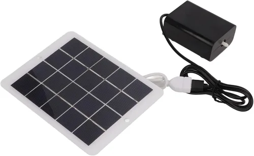 Miniatura 2 de Alomejor Oxigenador solar Bomba de aire Interfaz de salida 3W 5V Aireador de oxígeno solar portátil para decoración de jardín de peces de estanque