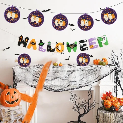Miniatura 9 de MXY Ventilador plegable de Halloween, ventilador decorativo con patrón de fantasma y calabaza, ventilador de mano plegable, ventiladores de mano