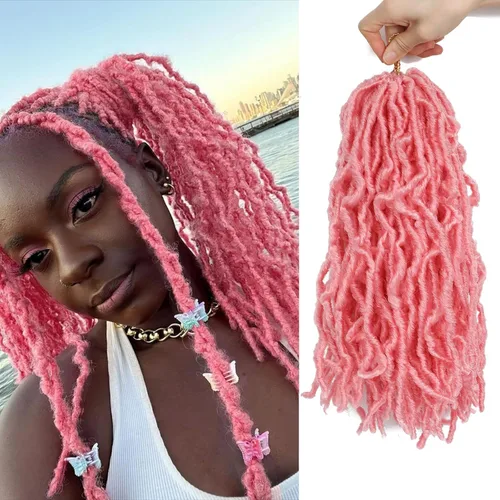 Miniatura 26 de Extensiones de cabello de ganchillo suaves de 22 pulgadas, 7 paquetes de rastas sintéticas preenlazadas para mujeres negras, extensiones de cabello