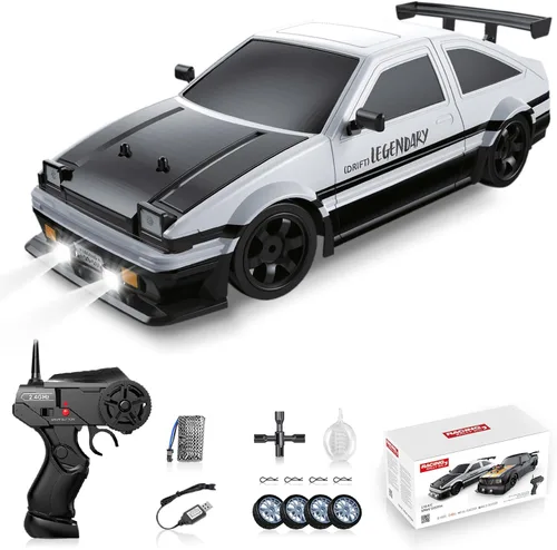Miniatura 14 de Coche de Deriva RC 1/16 2.4GHz 4WD Coches de Control Remoto, Coches RC de Deriva Recargables de Alta Velocidad con Spray, Luces Geniales