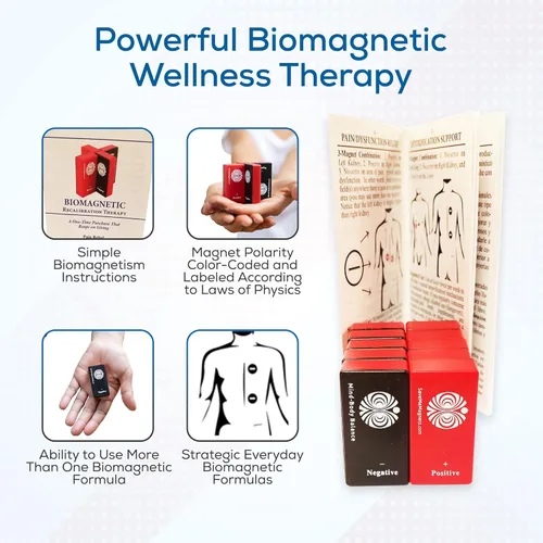 Miniatura 5 de SaveMeMagnets - Kit de bienestar de biomagnetismo 10 imanes de grado terapéutico e guía ilustrada Imán de bricolaje para el cuidado personal