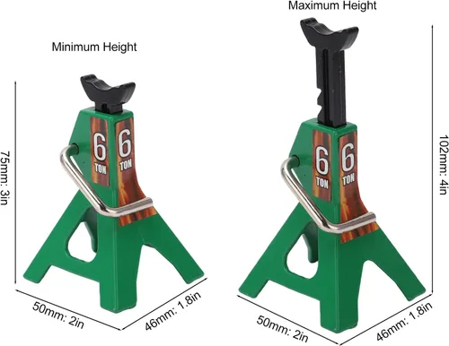 Miniatura 2 de Juego de soporte de gato portátil a control remoto, accesorio decorativo de simulación de altura, mini gato de elevación para carrocerías de coche