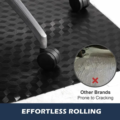 Miniatura 7 de SALLOUS Tapete para silla de alfombra, 30 x 48 pulgadas, tapete para silla de oficina para suelos alfombrados, tapete de vinilo resistente