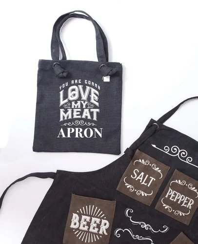 Miniatura 2 de Boxer Gifts Canvas Love My Meat - Delantal, color negro
