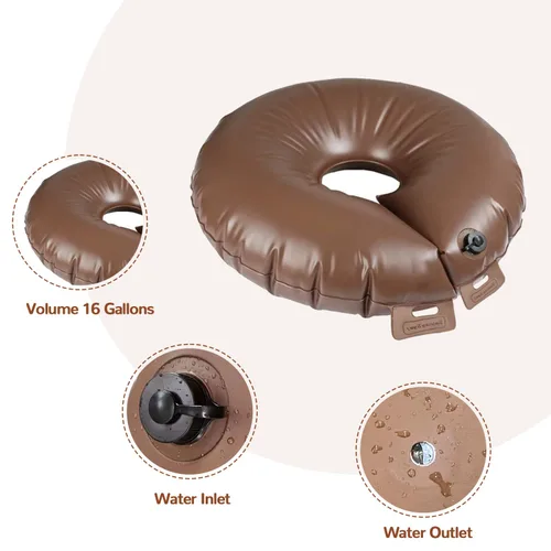 Miniatura 2 de Vego garden Bolsa de riego para árbol/anillo de 16 galones, bolsa de riego de PVC extremadamente resistente para árboles y arbustos, sistema