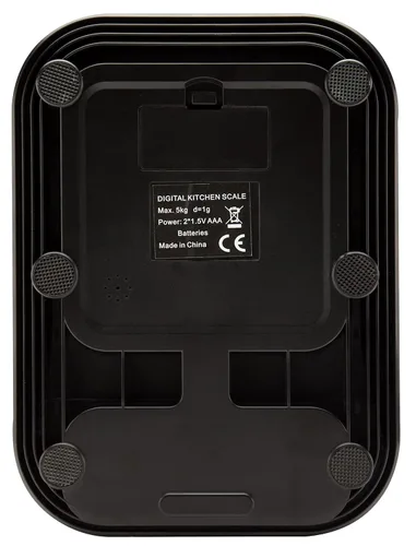 Miniatura 3 de Báscula de cocina parlante – Números grandes con voz clara y fuerte acento norteamericano (negro)