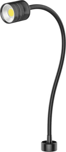 Miniatura 9 de Luz de trabajo magnética LED de 15.748 in Lámpara de cuello de cisne flexible 500 lúmenes 120 voltios para máquina de coser, torno de fresado