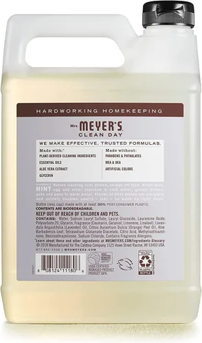 Miniatura 112 de Mrs. Meyer’s Clean Day - Detergente líquido para platos, aroma a lavanda, botella de 16 oz