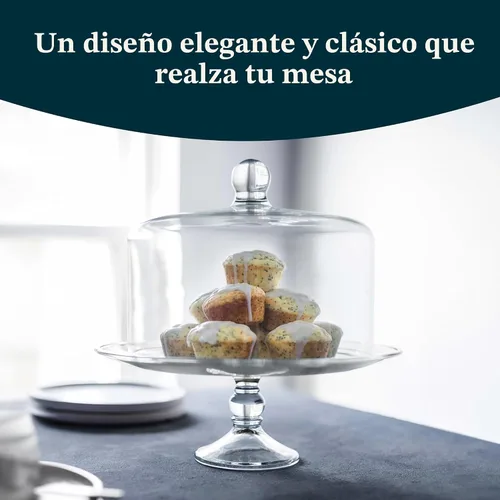 Miniatura 2 de Libbey Selene Juego de Soporte de Servicio de 3 Niveles, Elegante Soporte de Postre de Vidrio de Estilo Curvo, Soporte de Postre de 3 Niveles Apto