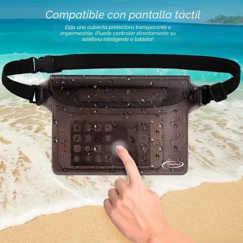 Miniatura 6 de AiRunTech Bolsa impermeable con correa para la cintura (paquete de 2) Accesorios de playa, la mejor manera de mantener tu teléfono y objetos