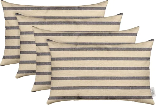 Miniatura 62 de RSH DECOR: Sunbrella - Juego de 4 almohadas lumbares, 20 x 12 pulgadas, tela de rendimiento resistente al agua y a la decoloración, fundas