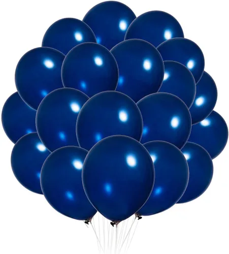 Miniatura 32 de Paquete de 90 globos azul marino de 18 pulgadas, globos grandes azul real para decoraciones de fiestas y eventos