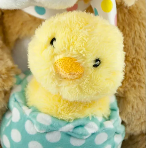 Miniatura 8 de Cuddle Barn - Hip & Hop Juguete de peluche interactivo animado conejo de Pascua que sostiene pollo en huevo canta y golpea a Peter Cottontail