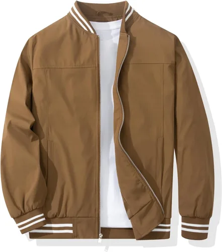 Miniatura 9 de Chaqueta bomber para hombre, casual, elegante, ligera, cortavientos, primavera, otoño, chaquetas de moda