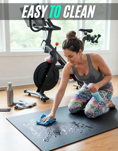 Miniatura 6 de Powr Labs Alfombrilla de bicicleta compatible con Peloton, cinta de correr, equipo de ejercicio, elíptica, almohadilla para caminar, entrenadores