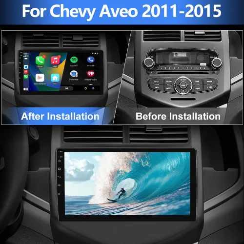Miniatura 2 de Estéreo de coche Android 13 para Chevy Aveo Sonic 2011-2015, pantalla táctil de 9 pulgadas, radio de coche con CarPlay inalámbrico Android Auto