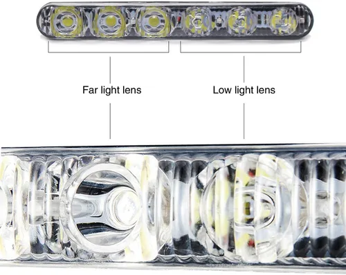 Miniatura 3 de Juego de 2 piezas de luces LED de alta potencia para conducción diurna, faros antiniebla LED para coche, ajuste universal Blanco