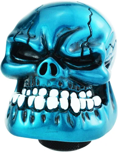 Miniatura 7 de Pomo de palanca de cambios de resina de calavera para automóvil, pomo de palanca de cambios de transmisión brillante para la mayoría de vehículos