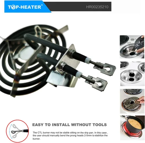 Miniatura 8 de 235210 (WB30X359) Elemento de quemador eléctrico de 6 pulgadas para GE Hotpoint RCA, elemento de superficie de bobina de estufa Reemplazar AH244055