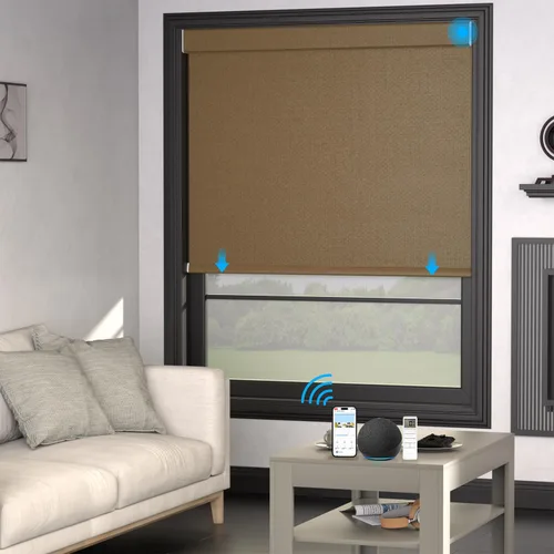 Miniatura 11 de MYshade Persianas enrollables personalizadas para ventana, persianas enrollables para ventanas con cable, bloqueo solar, protección de privacidad
