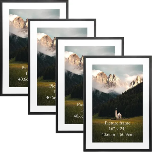 Miniatura 29 de Giftgarden Portarretratos de 11 x 17 pulgadas, paquete de 4 marcos mate de 11 x 17 pulgadas para fotos de 8 x 12 pulgadas con paspartú, póster de 11