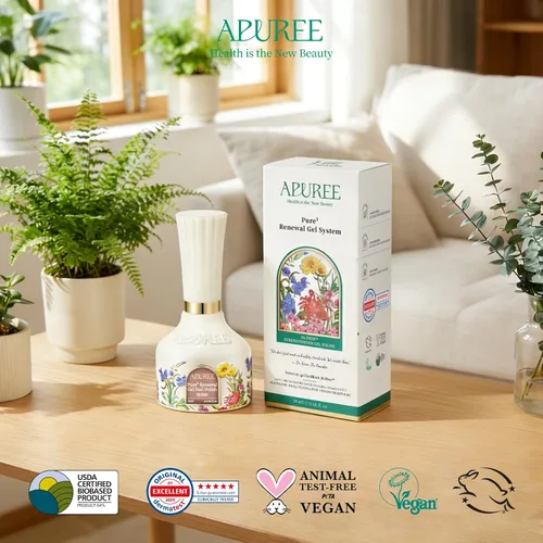 Miniatura 9 de APUREE Esmalte de uñas de gel fortalecedor: ámbar traslúcido Certificado USDA de base biológica Calidad de salón libre de HEMA Esmalte de gel