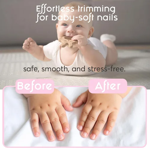 Miniatura 4 de Elan Baby Cortadora de uñas eléctrica, lima de uñas para bebé, lima de uñas segura y fácil para recién nacidos, bebés y niños pequeños, 6 cabezales