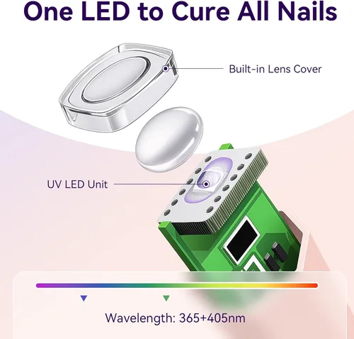 Miniatura 6 de Makartt Luz UV de mano para uñas de gel – Mini lámpara LED UV portátil Lumière secador de uñas de secado rápido para curar esmalte de uñas Rosa