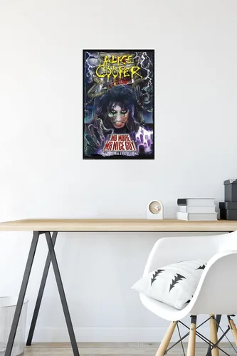 Miniatura 4 de Trends International Alice Cooper - Póster de pared No More Mr. Nice Guy, 14.725 x 22.375 pulgadas, versión enmarcada de madera de granero