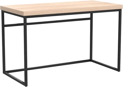 Miniatura 5 de CENSI Escritorio para computadora de 47 pulgadas, mesa de escritura industrial moderna con parte superior de madera de 1.6 pulgadas de grosor, marco
