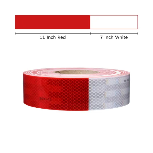 Miniatura 2 de Rollo de 2 pulgadas x 75 pies 3M DOT-C2 Cinta reflectante de grado de diamante 983-32, cinta de visibilidad roja/blanca para vehículos, barcos