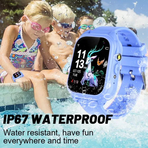 Miniatura 3 de Reloj inteligente impermeable para niños y niñas de 3 a 12 años, juguetes de aprendizaje con 26 juegos, cámara, video, pantalla táctil, reproductor