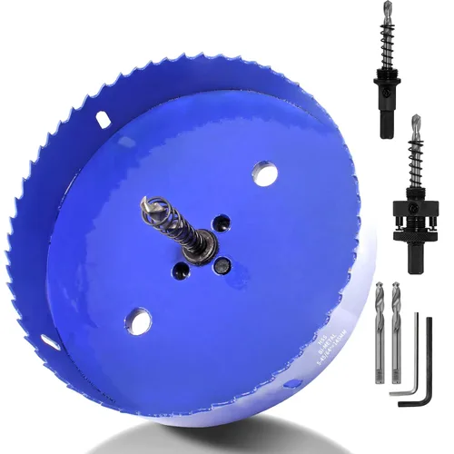 Miniatura 55 de Luomorgo Broca de sierra de agujero de 1.496 in/1 1/2 pulgadas, profundidad de corte HSS de 1 1/4 pulgadas, cortador de agujeros bimetálicos