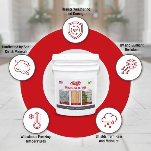 Miniatura 4 de Rain Guard Water Sealers CR-0405 Micro-Seal HD listo para usar sellador de alto contenido de sólidos que cubre hasta 1500 pies cuadrados. Todas