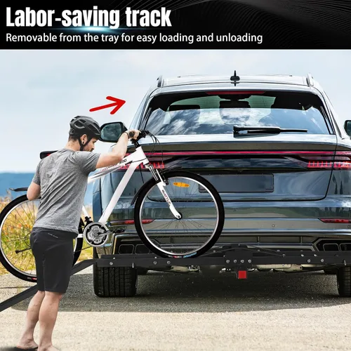 Miniatura 3 de Adjustable Road Bike Storage Bracket Anti Tilt Auto Trailer Holder Rust Proof for SUVs Cars Trucks