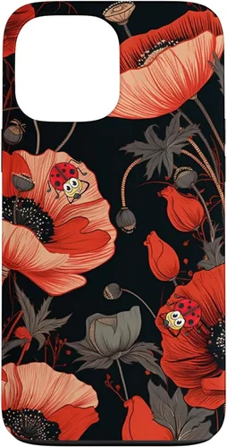 Miniatura 23 de Funda para iPhone 11 Poppy Flower Ladybug Red & Black