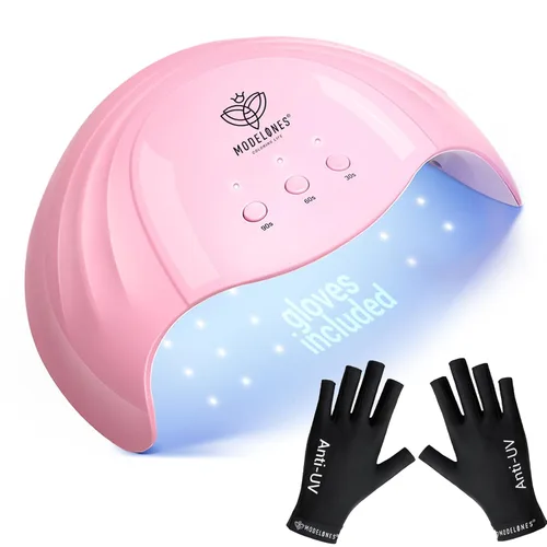 Miniatura 8 de modelones Lámpara de uñas LED UV, cuello de ganso, luz UV para uñas de gel, luz de uñas de 48 W para esmalte de gel con 3 temporizadores y pantalla